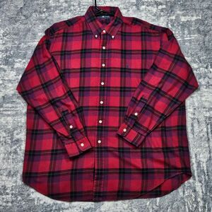 Ralph Lauren Blake Flannel Shirt Mens Size L Red Plaid Button Down Long Sleeve